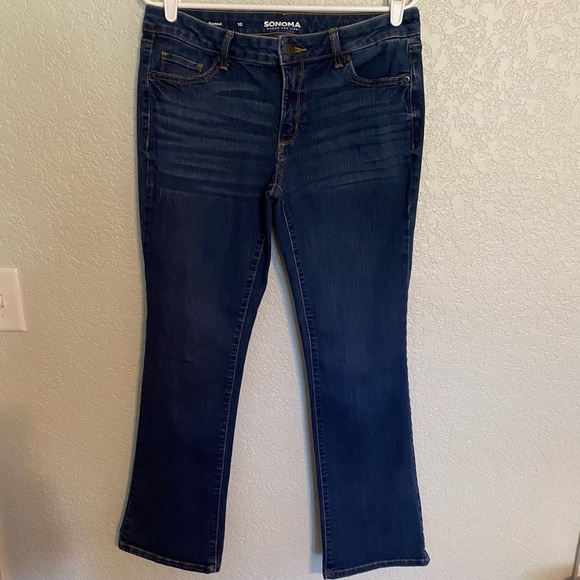 Sonoma Women’s Dark Blue Bootcut Size 10 Denim Jeans - Picture 1 of 7